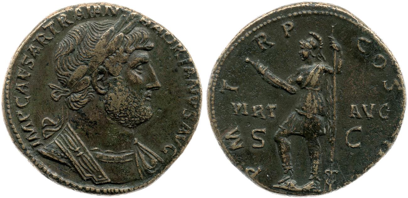 obverse RIC II, Part 3 (second edition) Hadrian 652
