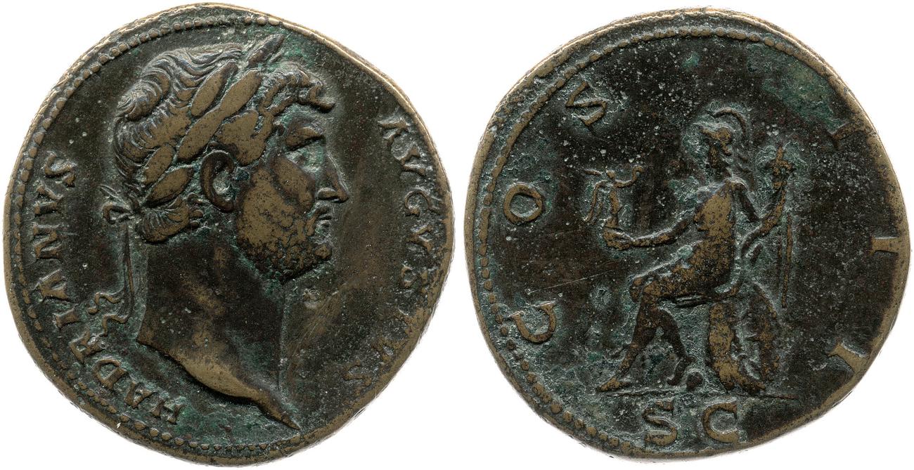 RIC II, Part 3 (second edition) Hadrian 870, аверс, bm