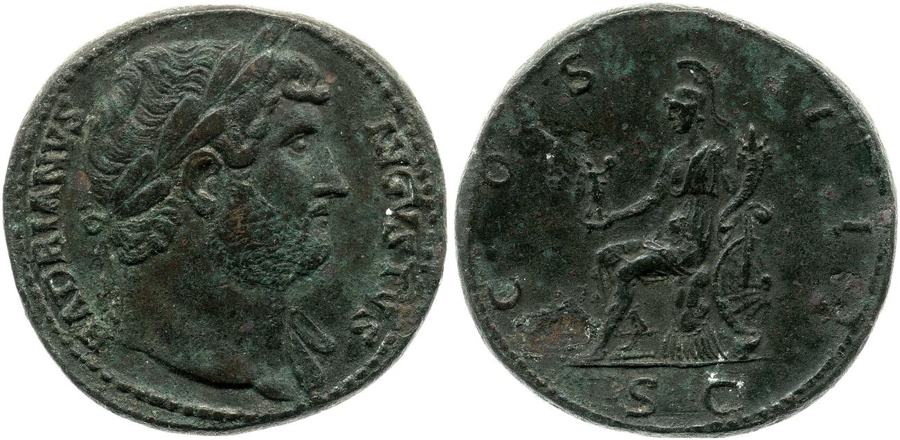 RIC II, Part 3 (second edition) Hadrian 870, аверс, bm