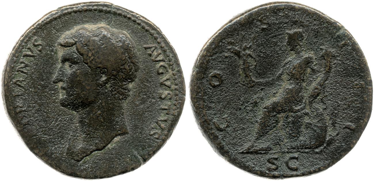 аверс RIC II, Part 3 (second edition) Hadrian 873