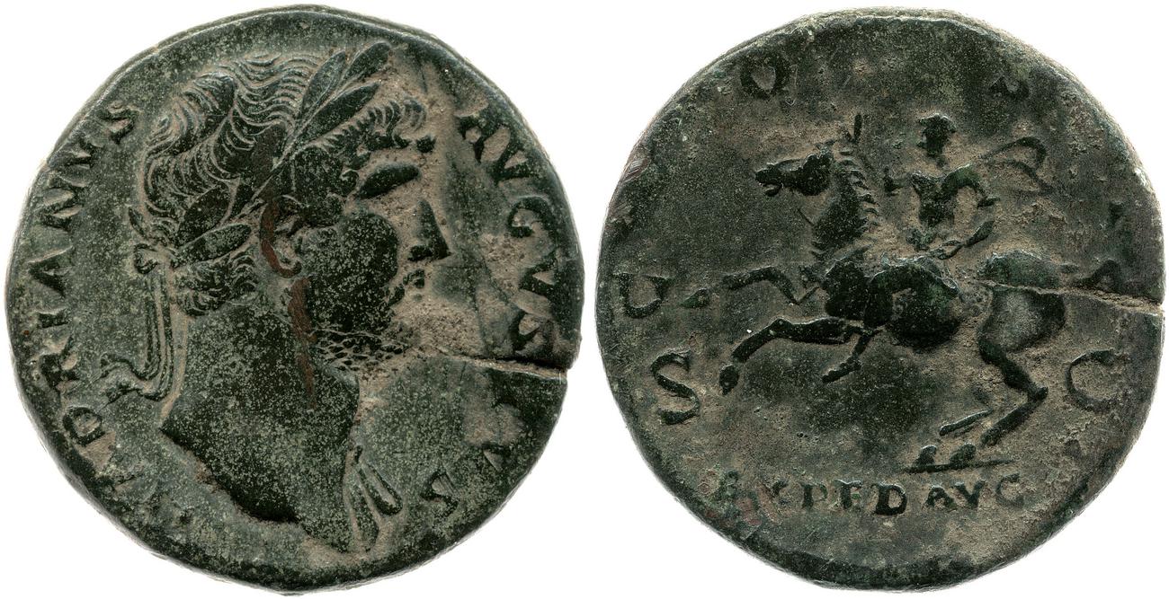 RIC II, Part 3 (second edition) Hadrian 735, аверс, bm