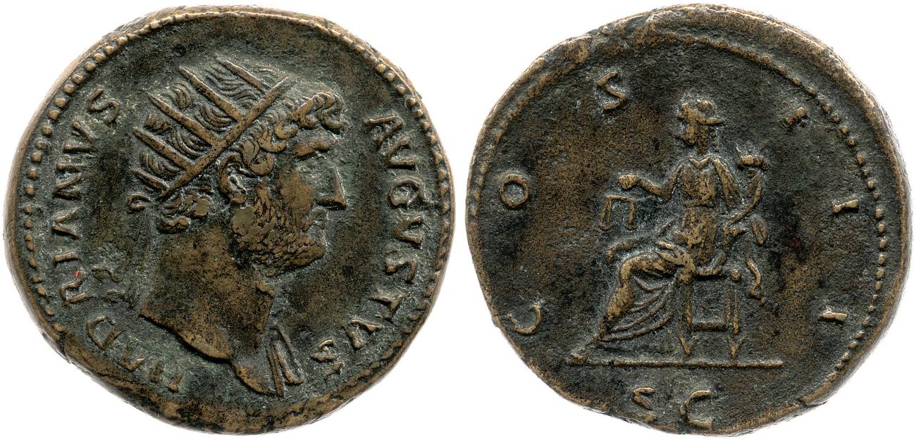 RIC II, Part 3 (second edition) Hadrian 831, аверс, bm