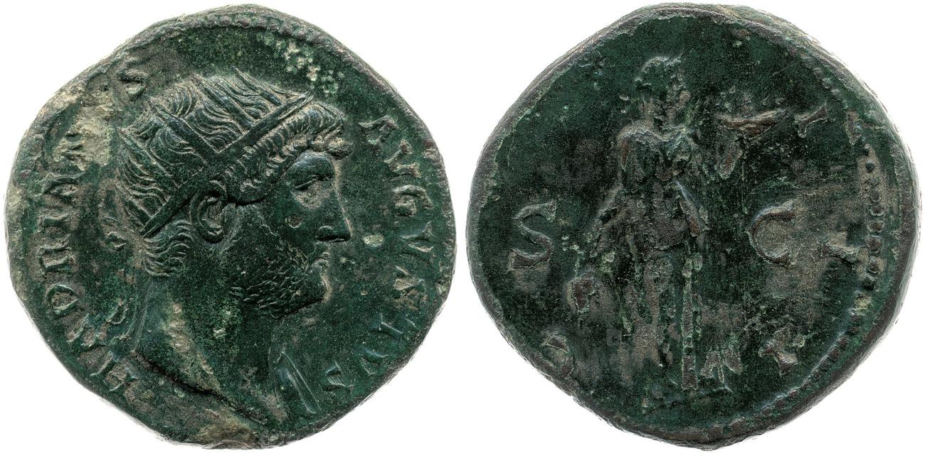 RIC II, Part 3 (second edition) Hadrian 867, аверс, bm