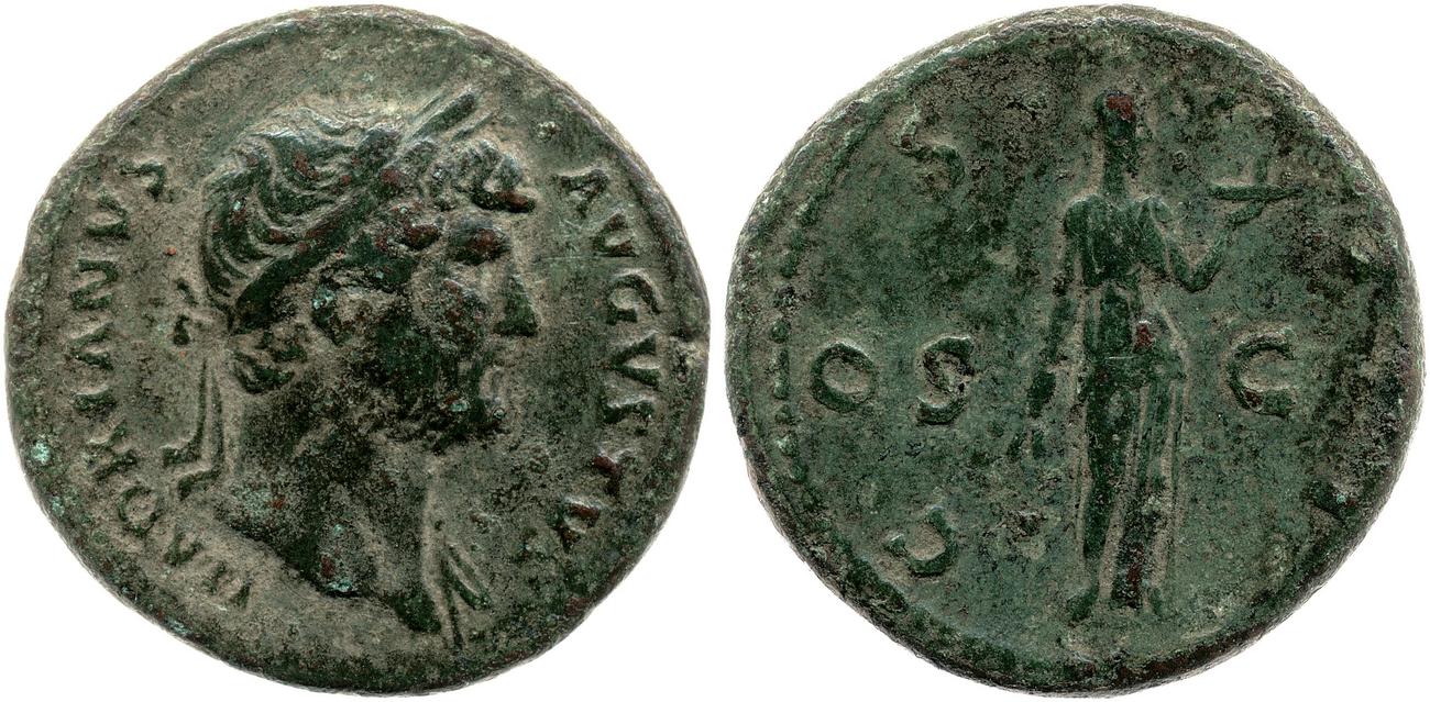 RIC II, Part 3 (second edition) Hadrian 868, аверс, bm