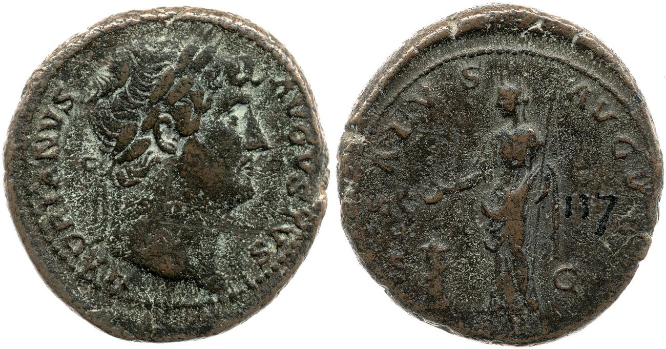 obverse RIC II, Part 3 (second edition) Hadrian 828