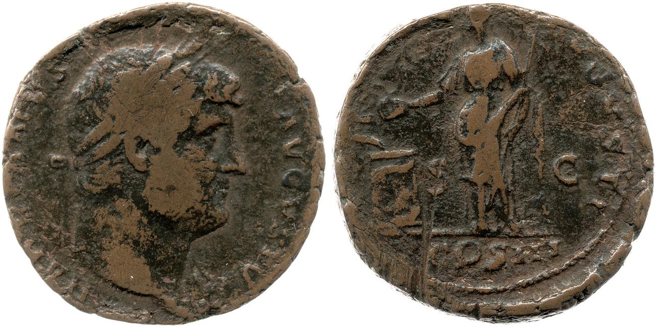 RIC II, Part 3 (second edition) Hadrian 828, аверс, bm