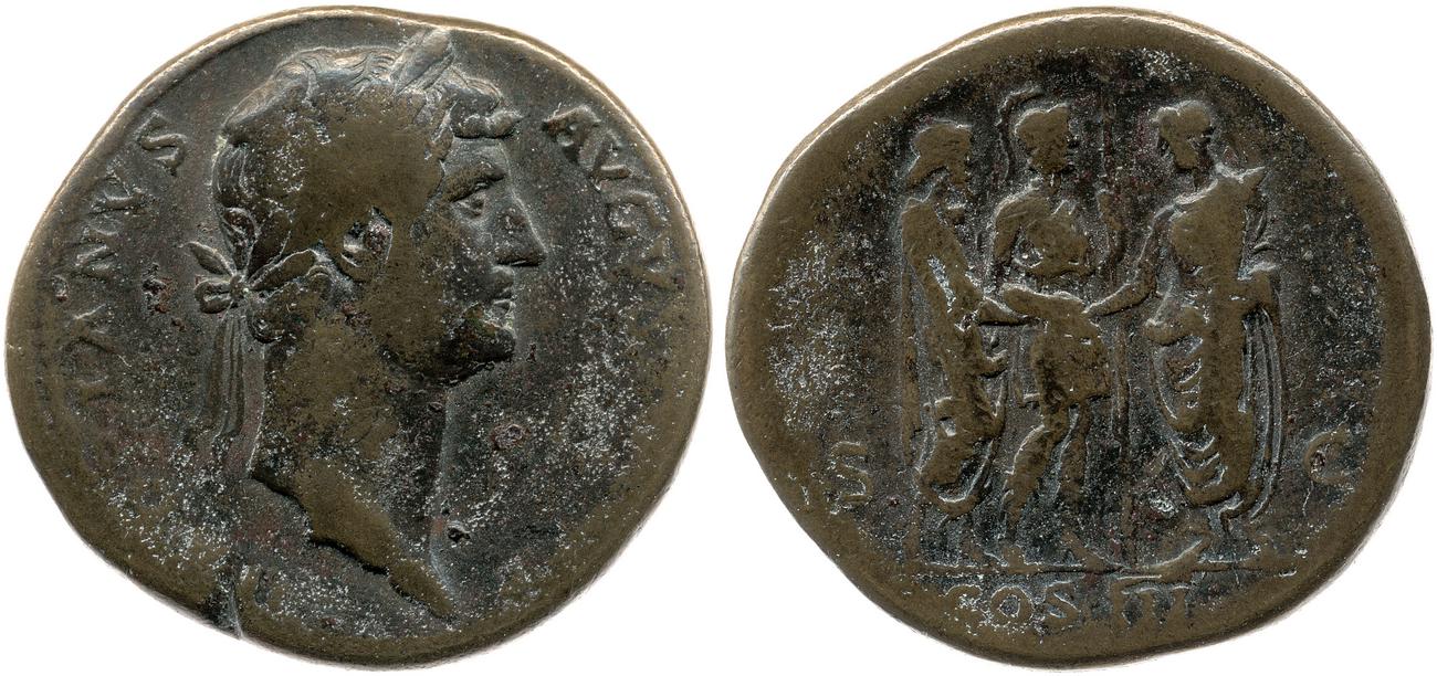 obverse RIC II, Part 3 (second edition) Hadrian 996