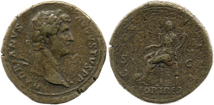 RIC II, Part 3 (second edition) Hadrian 977, реверс, bm