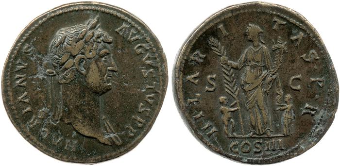 RIC II, Part 3 (second edition) Hadrian 988, реверс, bm