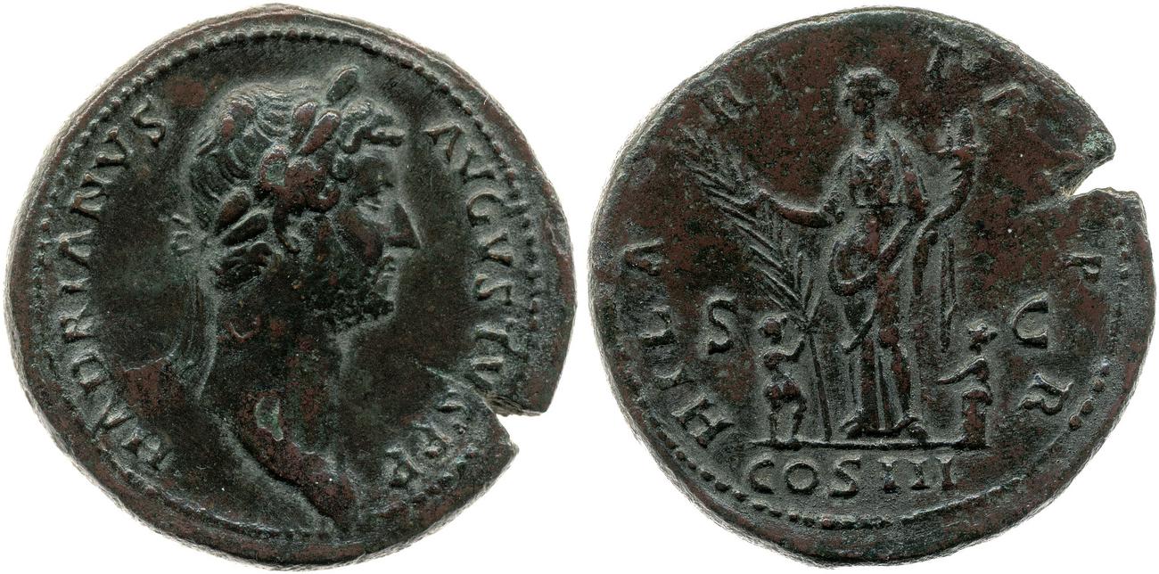 RIC II, Part 3 (second edition) Hadrian 988, аверс, bm