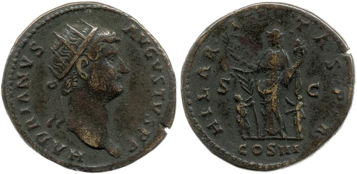 RIC II, Part 3 (second edition) Hadrian 990, реверс, bm