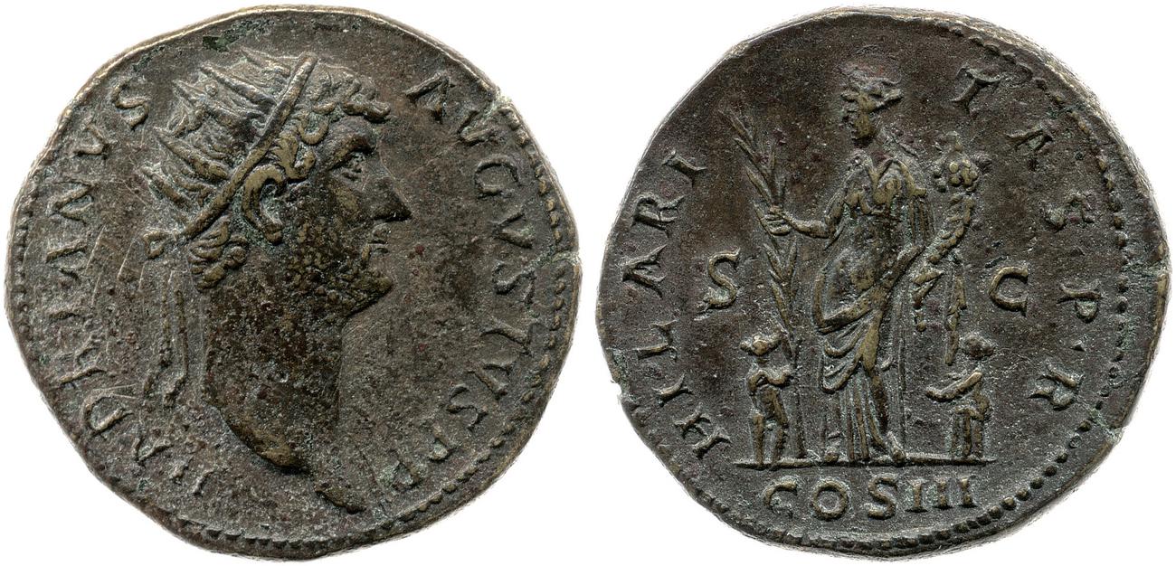 RIC II, Part 3 (second edition) Hadrian 990, аверс, bm