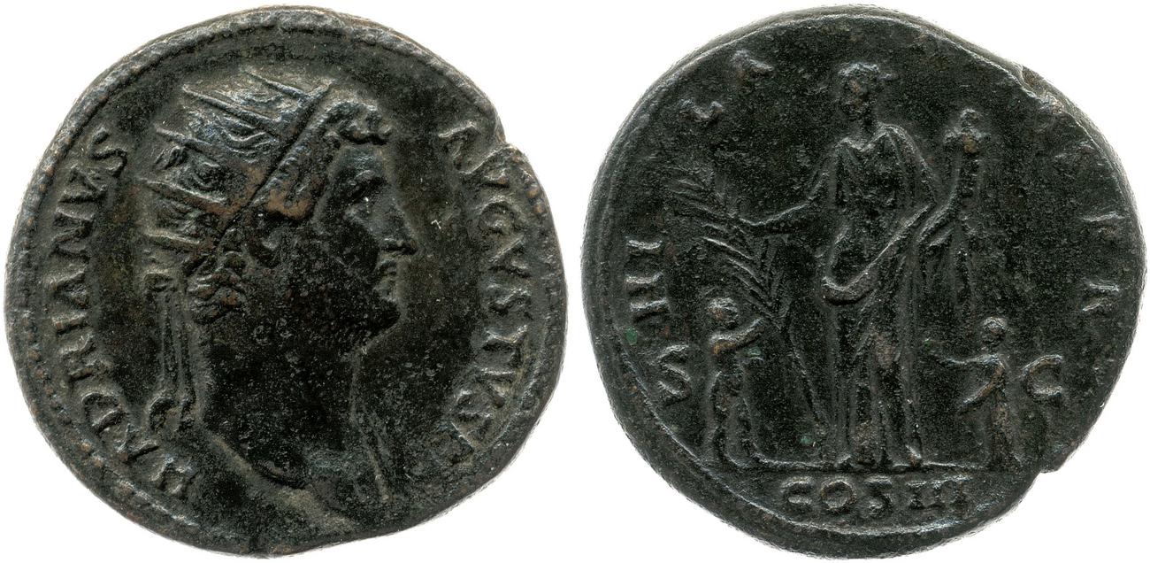 RIC II, Part 3 (second edition) Hadrian 990, аверс, bm