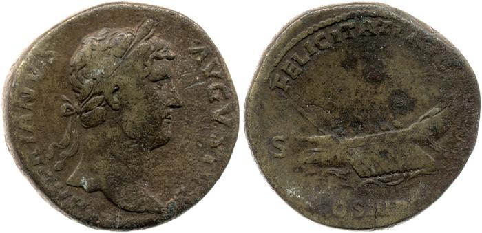 RIC II, Part 3 (second edition) Hadrian 1285, реверс, bm