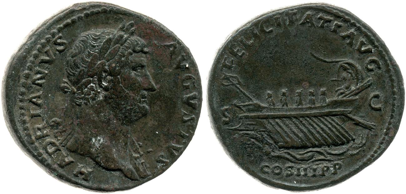 RIC II, Part 3 (second edition) Hadrian 1285, аверс, bm