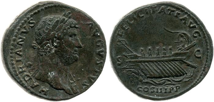 RIC II, Part 3 (second edition) Hadrian 1285, реверс, bm