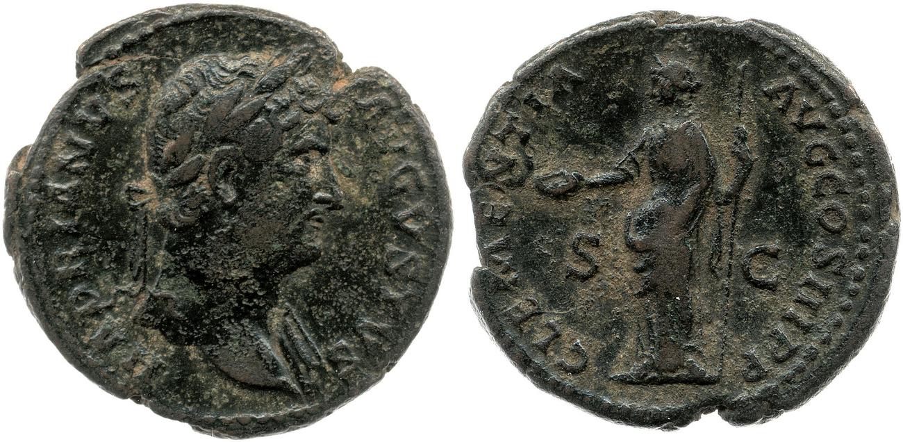 RIC II, Part 3 (second edition) Hadrian 1187, аверс, Британский музей