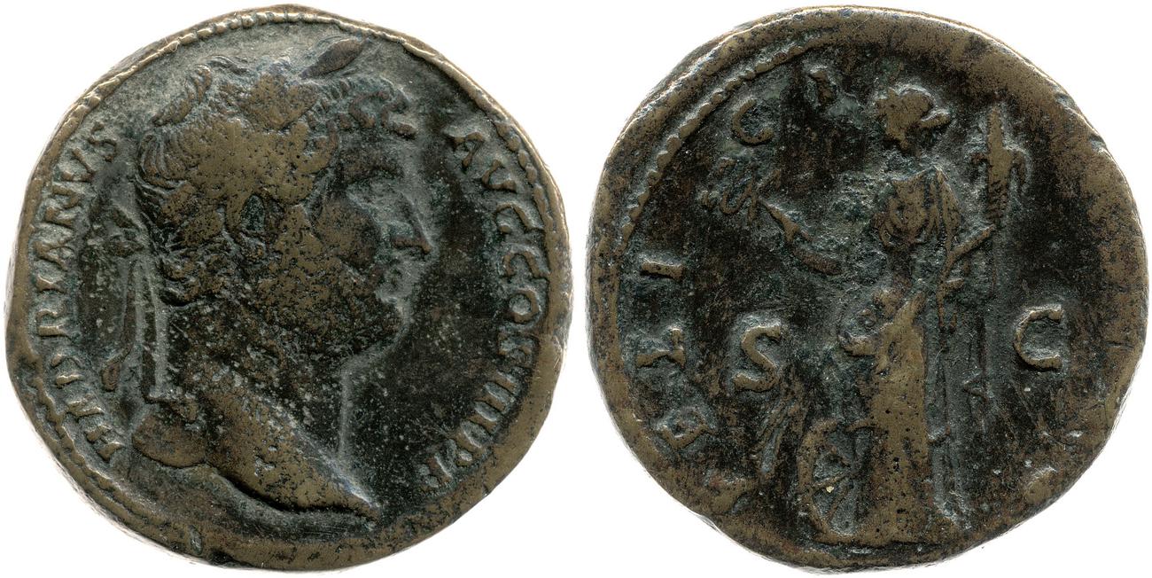 obverse RIC II, Part 3 (second edition) Hadrian 2250