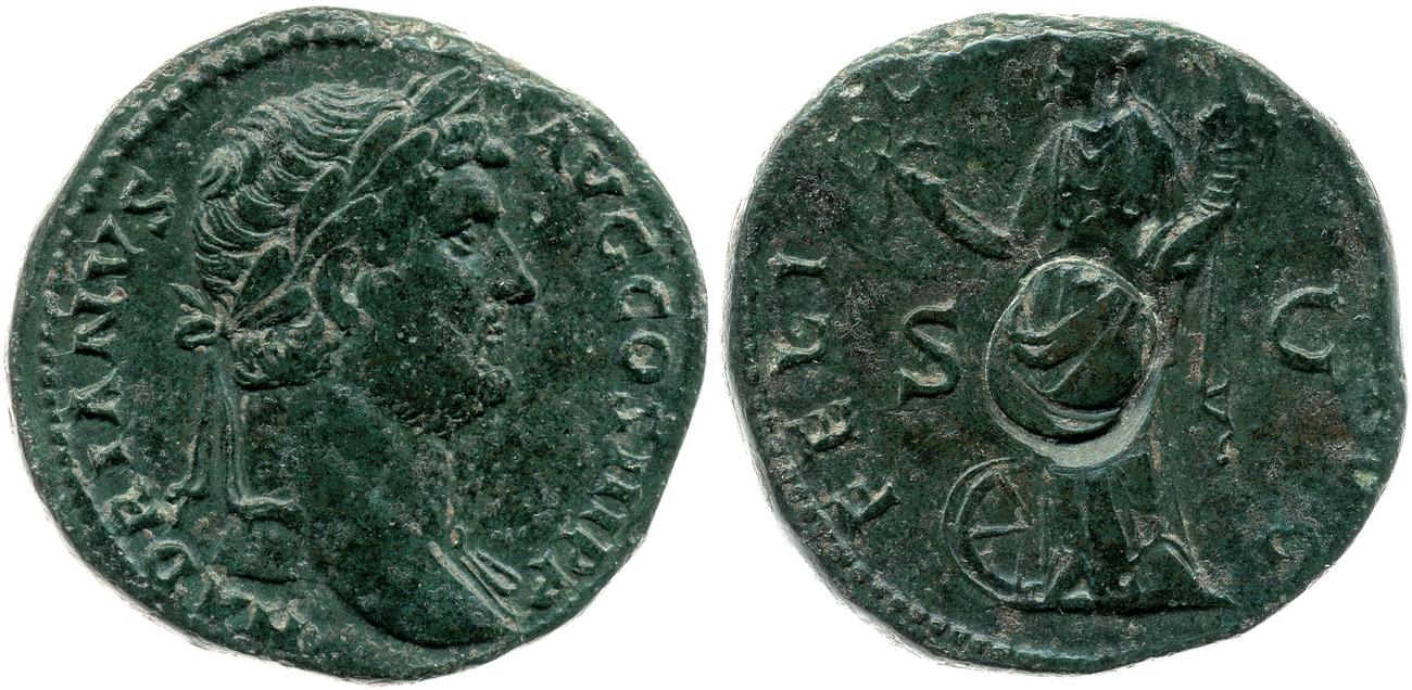 RIC II, Part 3 (second edition) Hadrian 2250, аверс, Британский музей