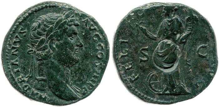 RIC II, Part 3 (second edition) Hadrian 2250, реверс, Британский музей