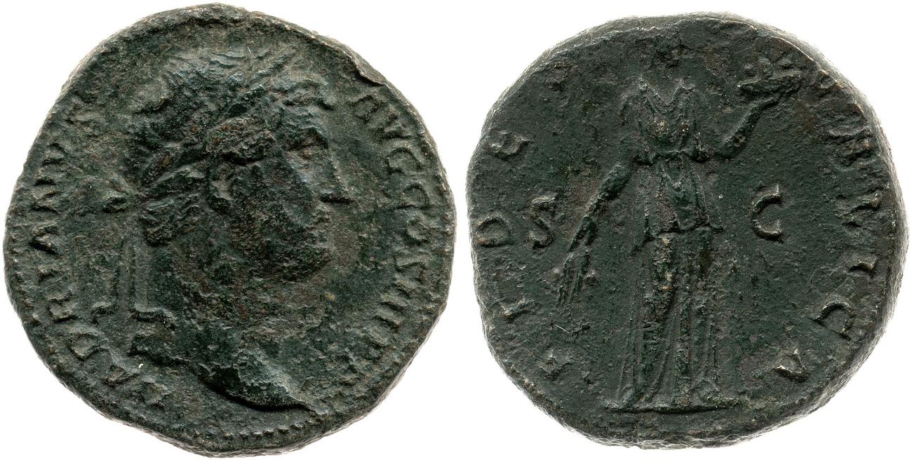 RIC II, Part 3 (second edition) Hadrian 2266, аверс, Британский музей