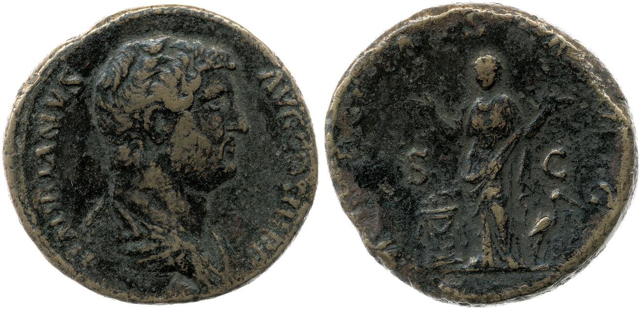 obverse RIC II, Part 3 (second edition) Hadrian 2135