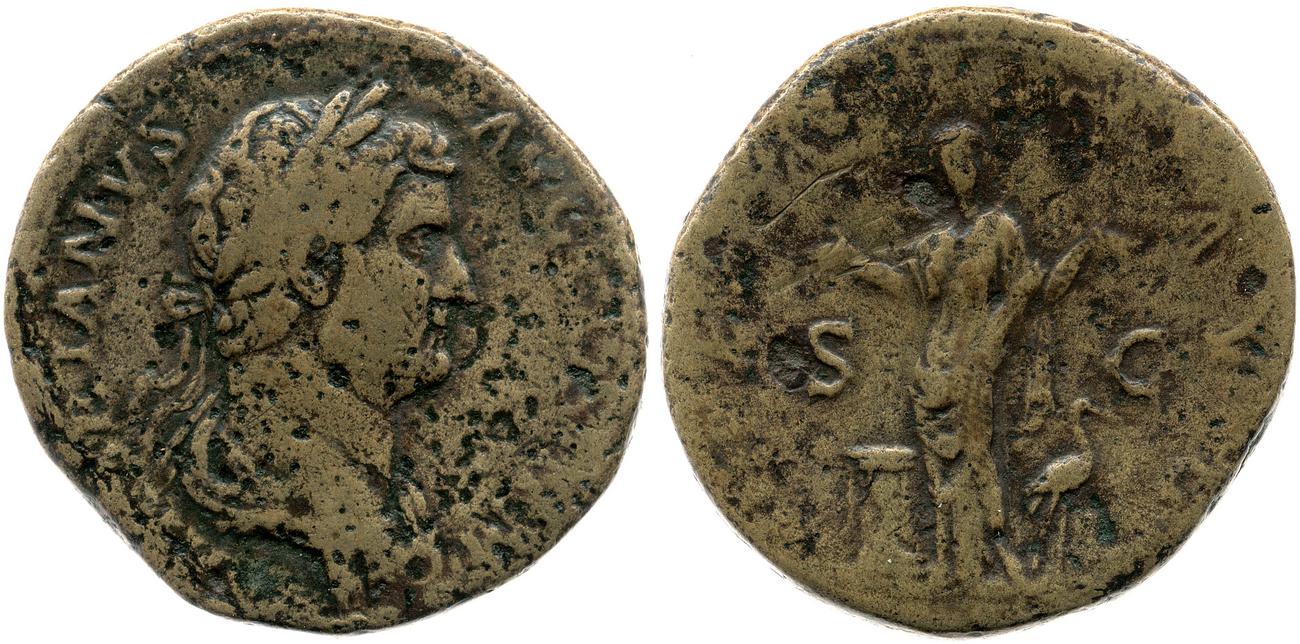 RIC II, Part 3 (second edition) Hadrian 2134, аверс, Британский музей