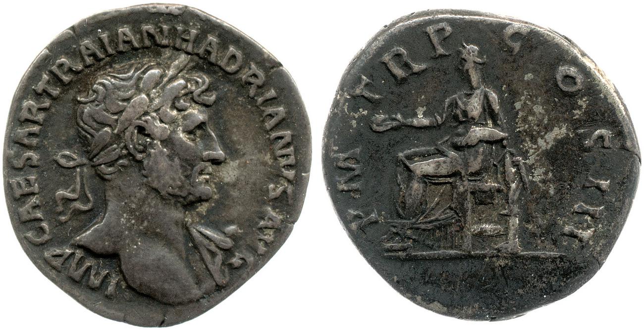 obverse RIC II, Part 3 (second edition) Hadrian 218