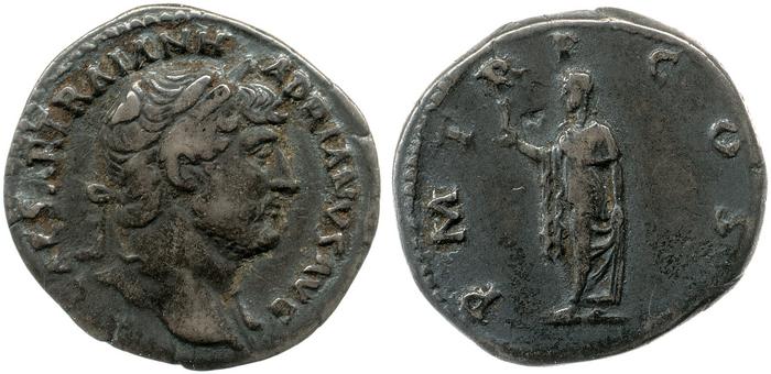 RIC II, Part 3 (second edition) Hadrian 601, реверс, bm