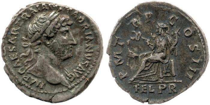 RIC II, Part 3 (second edition) Hadrian 299, реверс, bm