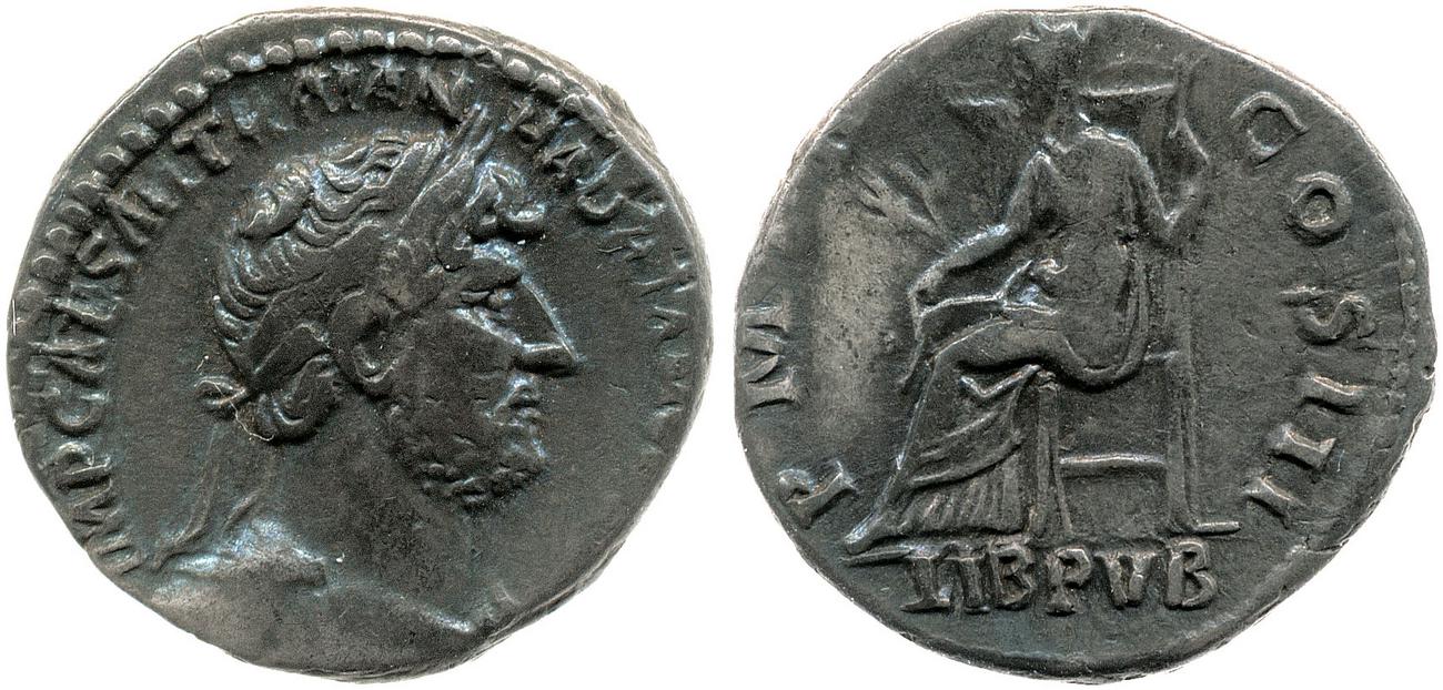 RIC II, Part 3 (second edition) Hadrian 367, аверс, Британский музей