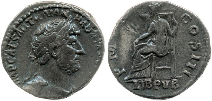 RIC II, Part 3 (second edition) Hadrian 367, реверс, Британский музей