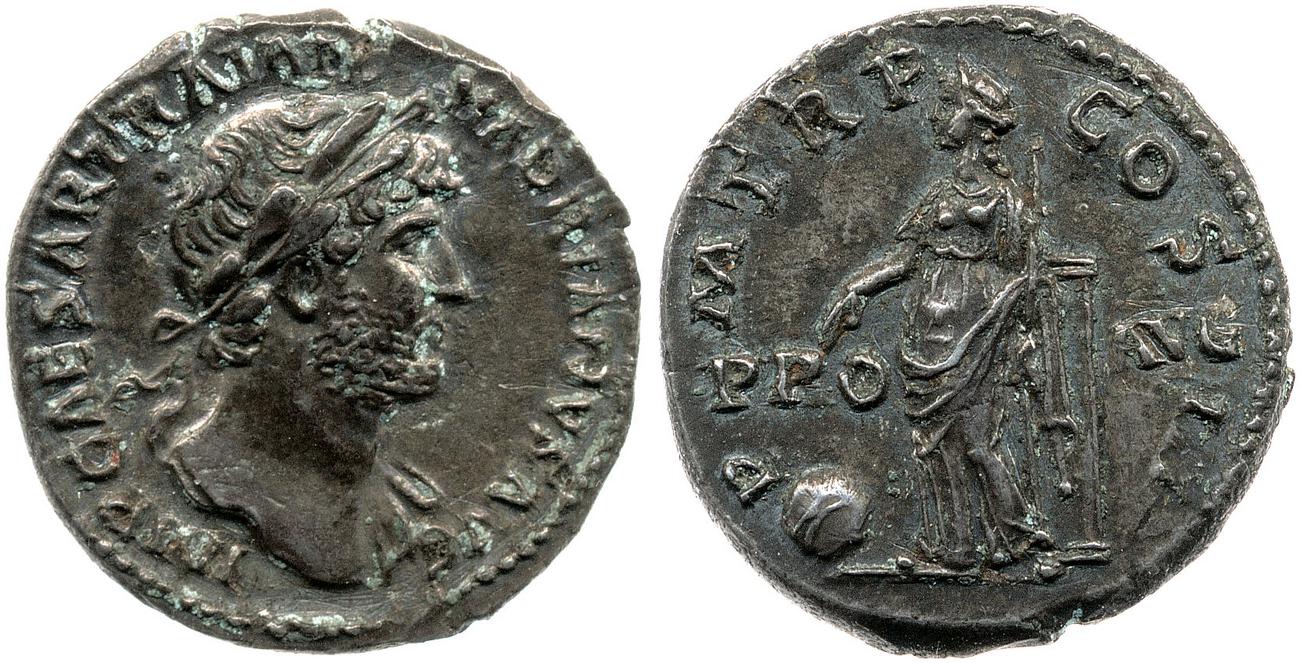 RIC II, Part 3 (second edition) Hadrian 558, аверс, Британский музей