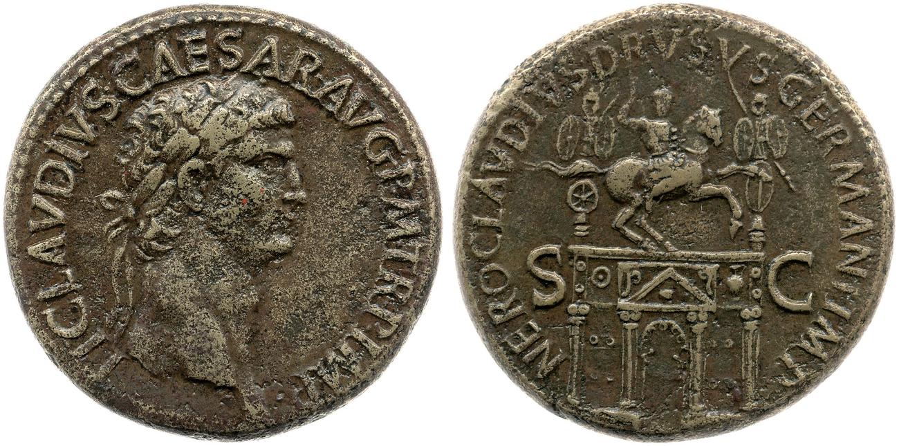 RIC I (second edition) Claudius 98, аверс, bm