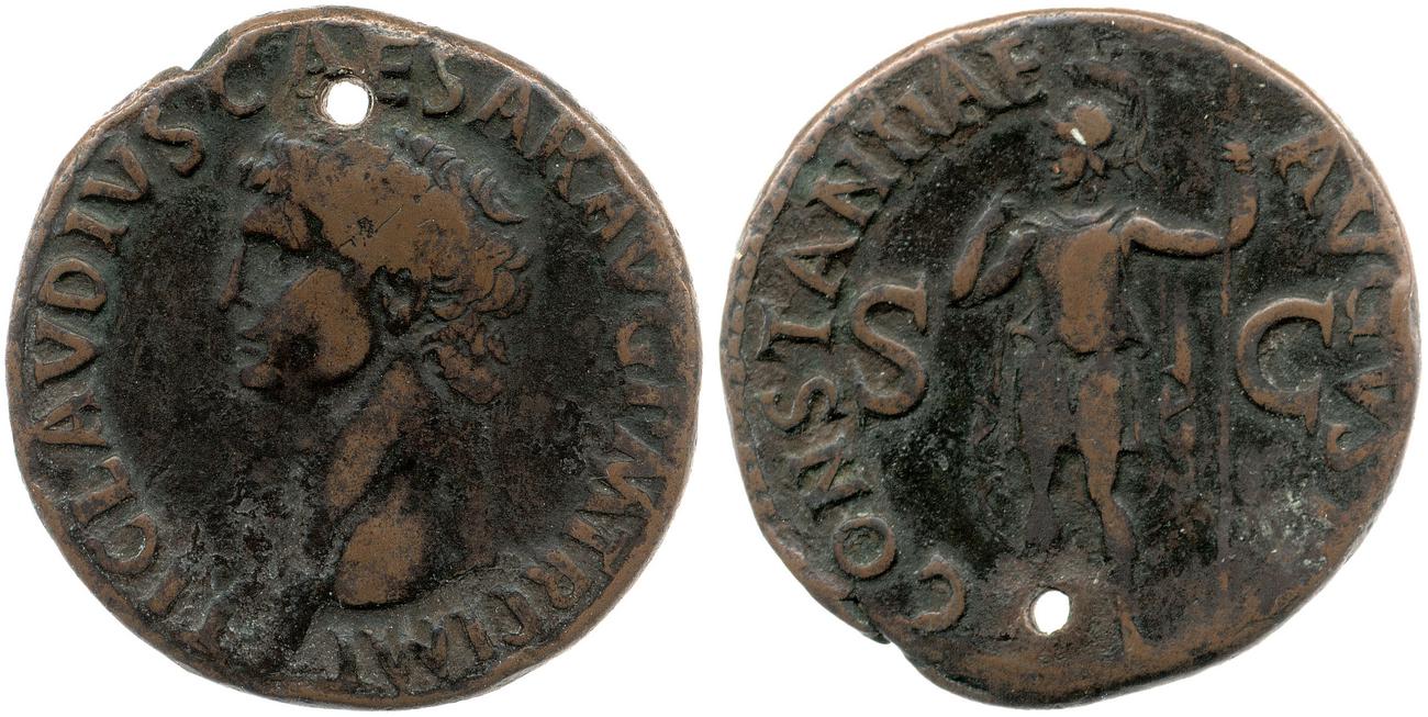 RIC I (second edition) Claudius 95, аверс, bm