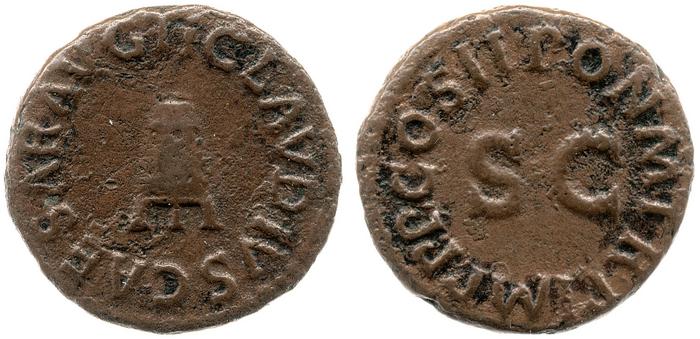 RIC I (second edition) Claudius 90, реверс, bm
