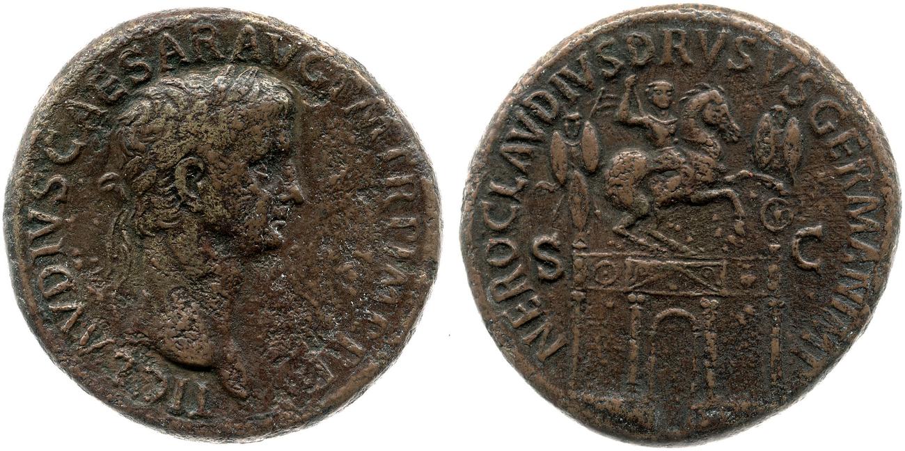 RIC I (second edition) Claudius 114, аверс, bm