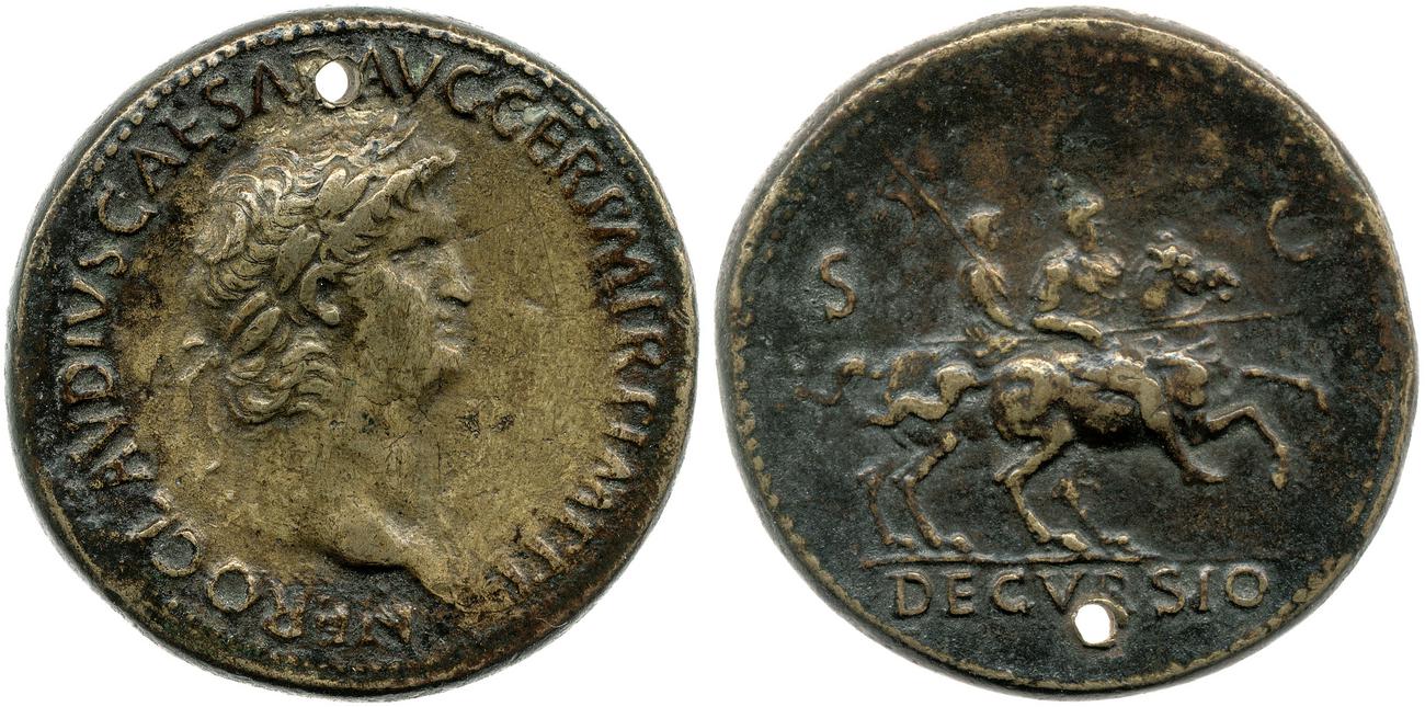 RIC I (second edition) Nero 170, аверс, bm