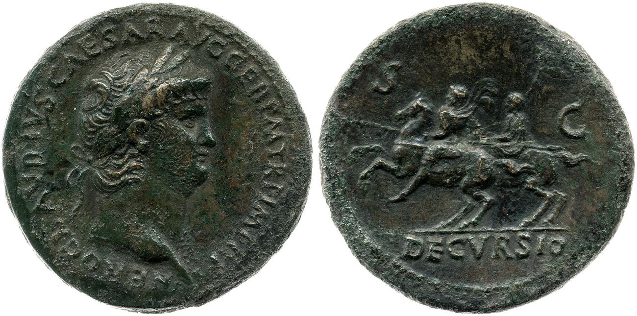 RIC I (second edition) Nero 165, аверс, bm