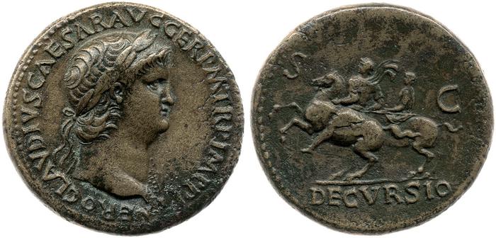 RIC I (second edition) Nero 165, реверс, bm