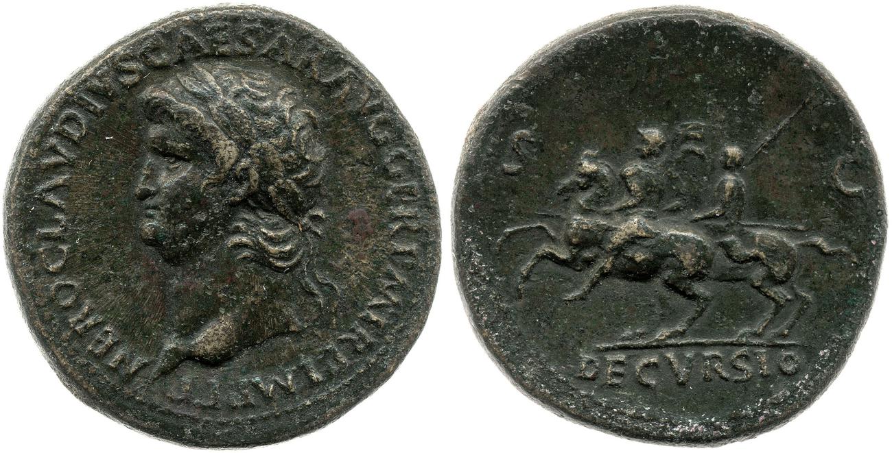 RIC I (second edition) Nero 166, аверс, bm