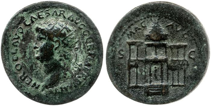 RIC I (second edition) Nero 185, реверс, bm
