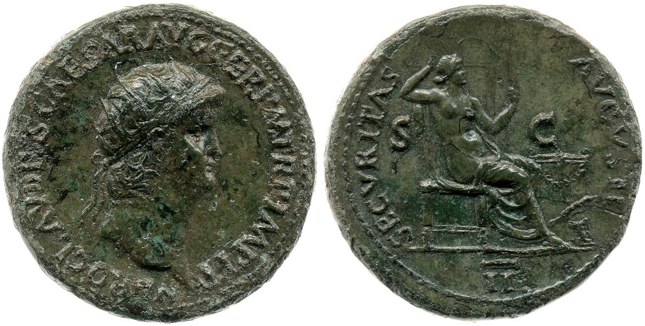 RIC I (second edition) Nero 193, аверс, bm