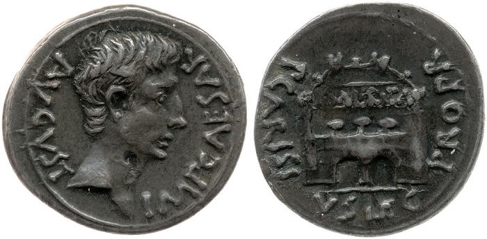 RIC I (second edition) Augustus 9A, реверс, bm