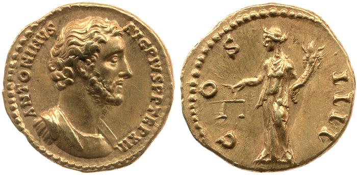 RIC III Antoninus Pius 177c, реверс, Британский музей