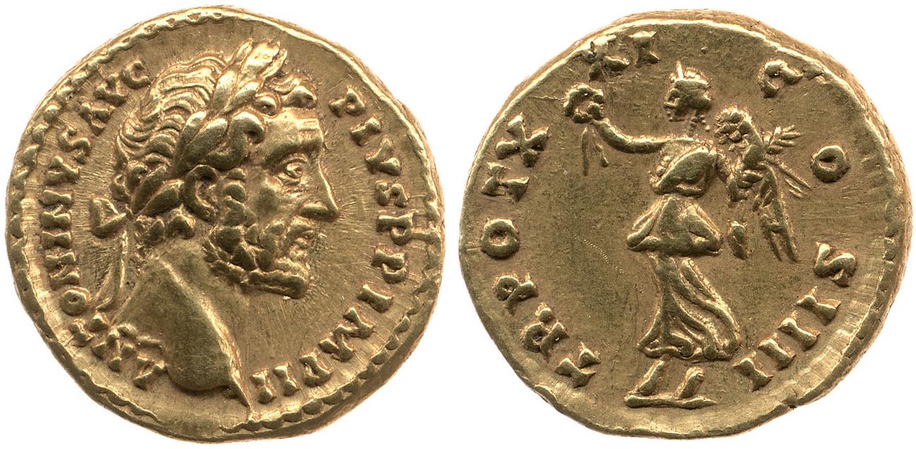 RIC III Antoninus Pius 281A, аверс, Британский музей