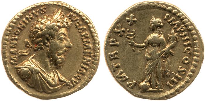 реверс RIC III Marcus Aurelius 154
