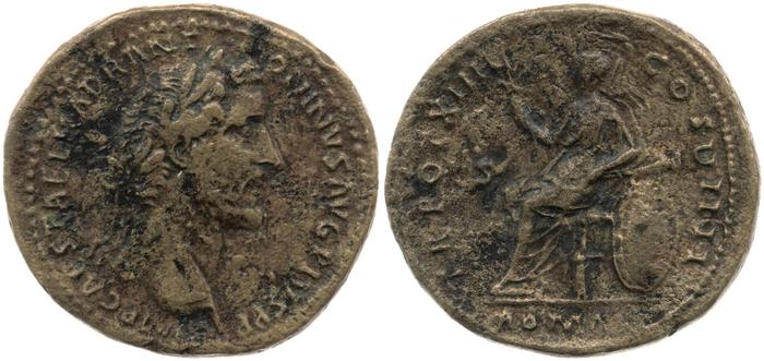 RIC III Antoninus Pius 874, реверс, bm