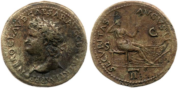 RIC I (second edition) Nero 407, реверс, bm