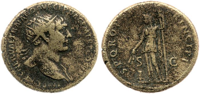 RIC II Trajan 481, реверс, Британский музей